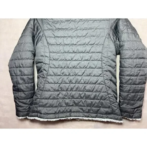Reversible North Face Girls L 14/16 Quilted Fleece Jacket